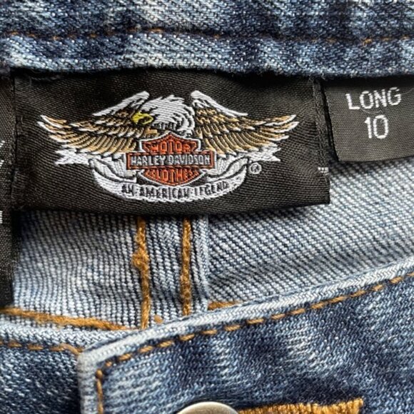 HARLEY-DAVIDSON Y2K Bootcut Jeans - Size 10 Long - Picture 11 of 13